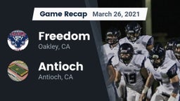 Recap: Freedom  vs. Antioch  2021