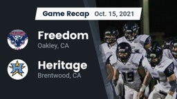 Recap: Freedom  vs. Heritage  2021