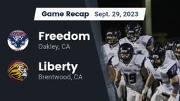 Recap: Freedom  vs. Liberty  2023