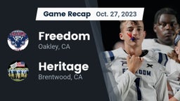 Recap: Freedom  vs. Heritage  2023