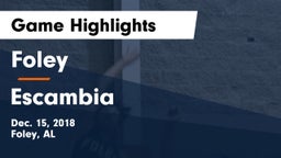 Foley  vs Escambia Game Highlights - Dec. 15, 2018