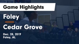 Foley  vs Cedar Grove  Game Highlights - Dec. 28, 2019