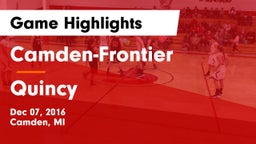 Camden-Frontier  vs Quincy  Game Highlights - Dec 07, 2016