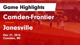 Camden-Frontier  vs Jonesville  Game Highlights - Dec 21, 2016