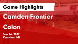 Camden-Frontier  vs Colon Game Highlights - Jan 16, 2017