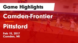 Camden-Frontier  vs Pittsford Game Highlights - Feb 15, 2017