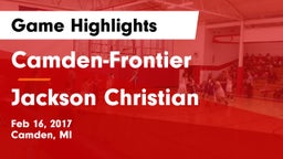 Camden-Frontier  vs Jackson Christian Game Highlights - Feb 16, 2017