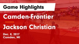 Camden-Frontier  vs Jackson Christian Game Highlights - Dec. 8, 2017