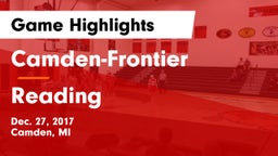 Camden-Frontier  vs Reading  Game Highlights - Dec. 27, 2017