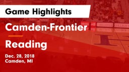 Camden-Frontier  vs Reading Game Highlights - Dec. 28, 2018