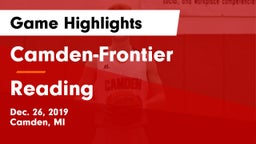 Camden-Frontier  vs Reading  Game Highlights - Dec. 26, 2019