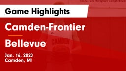 Camden-Frontier  vs Bellevue Game Highlights - Jan. 16, 2020