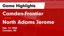 Camden-Frontier  vs North Adams Jerome  Game Highlights - Feb. 14, 2020