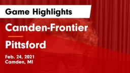 Camden-Frontier  vs Pittsford Game Highlights - Feb. 24, 2021