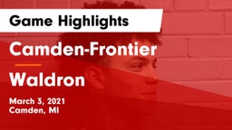 Camden-Frontier  vs Waldron  Game Highlights - March 3, 2021