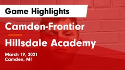 Camden-Frontier  vs Hillsdale Academy Game Highlights - March 19, 2021
