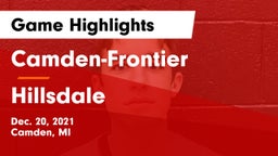 Camden-Frontier  vs Hillsdale  Game Highlights - Dec. 20, 2021