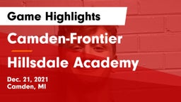 Camden-Frontier  vs Hillsdale Academy Game Highlights - Dec. 21, 2021