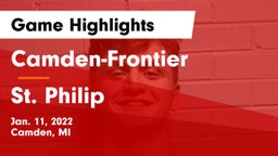 Camden-Frontier  vs St. Philip Game Highlights - Jan. 11, 2022