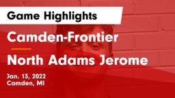 Camden-Frontier  vs North Adams Jerome  Game Highlights - Jan. 13, 2022