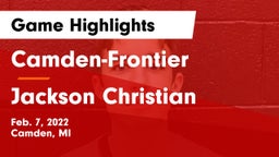 Camden-Frontier  vs Jackson Christian Game Highlights - Feb. 7, 2022