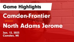 Camden-Frontier  vs North Adams Jerome  Game Highlights - Jan. 12, 2023
