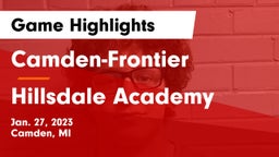 Camden-Frontier  vs Hillsdale Academy Game Highlights - Jan. 27, 2023