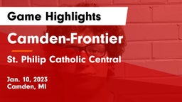 Camden-Frontier  vs St. Philip Catholic Central  Game Highlights - Jan. 10, 2023