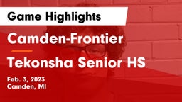 Camden-Frontier  vs Tekonsha Senior HS Game Highlights - Feb. 3, 2023