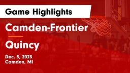 Camden-Frontier  vs Quincy  Game Highlights - Dec. 5, 2023