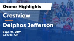Crestview  vs Delphos Jefferson  Game Highlights - Sept. 24, 2019