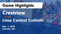 Crestview  vs Lima Central Catholic  Game Highlights - Oct. 1, 2019
