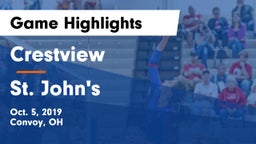 Crestview  vs St. John's  Game Highlights - Oct. 5, 2019