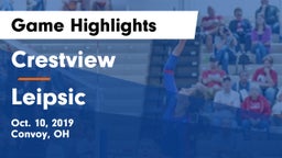 Crestview  vs Leipsic  Game Highlights - Oct. 10, 2019