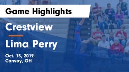 Crestview  vs Lima Perry Game Highlights - Oct. 15, 2019