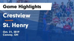 Crestview  vs St. Henry  Game Highlights - Oct. 21, 2019