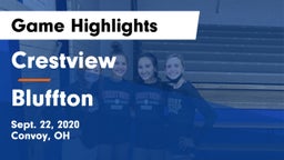 Crestview  vs Bluffton  Game Highlights - Sept. 22, 2020