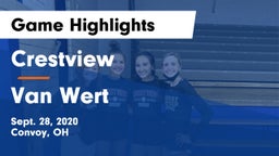 Crestview  vs Van Wert  Game Highlights - Sept. 28, 2020