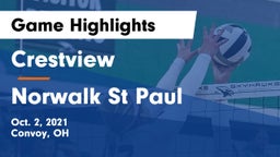 Crestview  vs Norwalk St Paul Game Highlights - Oct. 2, 2021