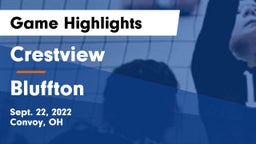 Crestview  vs Bluffton  Game Highlights - Sept. 22, 2022