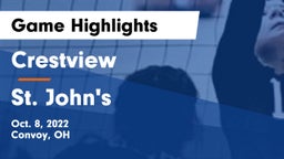 Crestview  vs St. John's  Game Highlights - Oct. 8, 2022