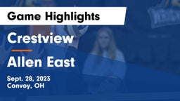Crestview  vs Allen East  Game Highlights - Sept. 28, 2023