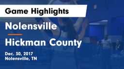 Nolensville  vs Hickman County  Game Highlights - Dec. 30, 2017