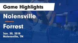 Nolensville  vs Forrest  Game Highlights - Jan. 30, 2018