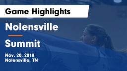 Nolensville  vs Summit  Game Highlights - Nov. 20, 2018