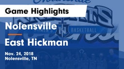 Nolensville  vs East Hickman  Game Highlights - Nov. 24, 2018