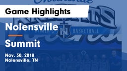 Nolensville  vs Summit  Game Highlights - Nov. 30, 2018