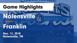 Nolensville  vs Franklin  Game Highlights - Dec. 11, 2018