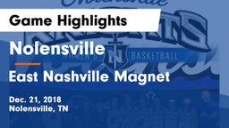 Nolensville  vs East Nashville Magnet Game Highlights - Dec. 21, 2018