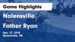 Nolensville  vs Father Ryan  Game Highlights - Dec. 27, 2018